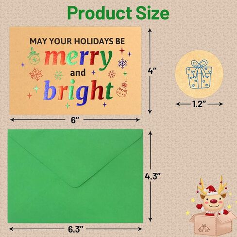 ceiba tree 12Pcs Christmas Cards for Teacher Employees Happy Holidays Thank You Appreciation Notecards Kraft Gld Foiled Greeting Cards with Envelopes for Staff Business Postman Doctors Nurses in Saudi Arabia