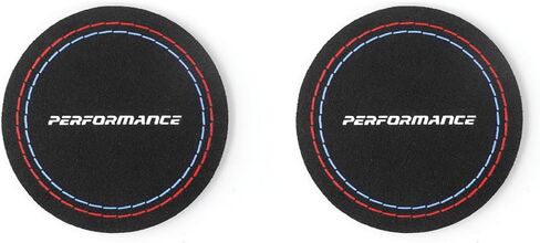 Betterhumz for Alcantara Car Cup Holder Coaster, 2 Pack M Performance for BMW F30 F32 F31 F20 F10 E90 E92 E60 X3 G01 G20 G30 F07 1 3 Series Accessories, Silicone Anti Slip Cup Mat (68mm) in Saudi Arabia