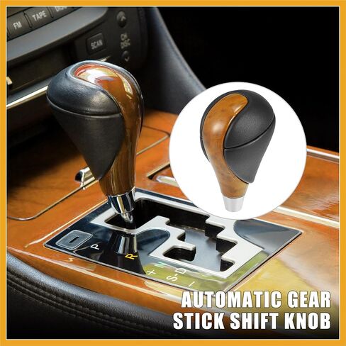 Car Auto Automatic Gear Stick Shift Knob for Lexus ES350 2007-2015 GS450 2007-2011 for Lexus RX450h Black Faux Leather Light Brown Replacement in Saudi Arabia