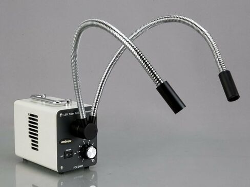 AmScope LED-50WY 50W LED Fiber Optic Dual Gooseneck Lights Microscope Illuminator in Saudi Arabia