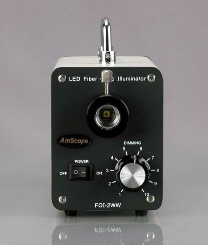 AmScope LED-50WY 50W LED Fiber Optic Dual Gooseneck Lights Microscope Illuminator in Saudi Arabia