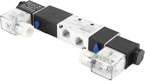 4V230-08C 5 طريقة 3 موضع 1/4 "صمام الملف اللولبي هوائي DC12V DC24V AC110V AC220V (DC12V) in Saudi Arabia