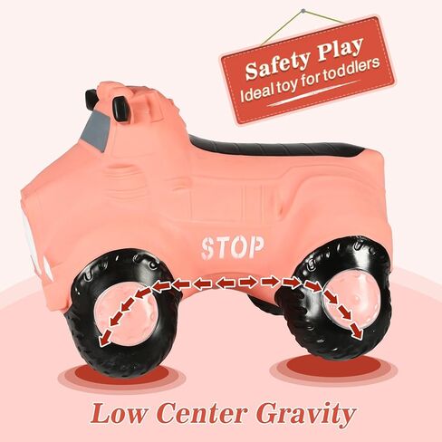 INPANY Teddy Bear Bouncy Horse Hopper Toys, Toddlers Bouncing Animal, Inflatable Hopping Buddies, Kid Ride on Rubber Bouncer, Outdoor Indoor Baby Cute Birthday Gifts for 2 3 4 Year Old Girls Boys in Kuwait