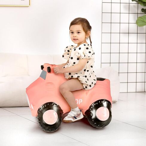 INPANY Teddy Bear Bouncy Horse Hopper Toys, Toddlers Bouncing Animal, Inflatable Hopping Buddies, Kid Ride on Rubber Bouncer, Outdoor Indoor Baby Cute Birthday Gifts for 2 3 4 Year Old Girls Boys in Kuwait