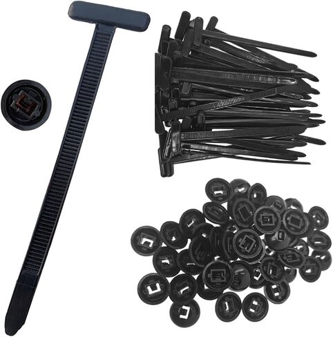 100 PCS Nylon Universal Cable Tie Buckles for Car, Heavy Duty Plastic Rivets, Zipper Clips, Cable Ties Buckle Fasteners Car Body, Perfect for Vehicle Repair, and Fix Wood Boards and for DIY Designs in Kuwait