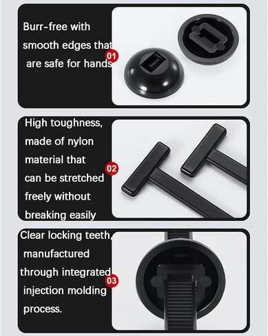 100 PCS Nylon Universal Cable Tie Buckles for Car, Heavy Duty Plastic Rivets, Zipper Clips, Cable Ties Buckle Fasteners Car Body, Perfect for Vehicle Repair, and Fix Wood Boards and for DIY Designs in Kuwait