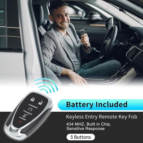 X AUTOHAUX HYQ4ES 434 ميجاهرتز استبدال مفتاح ذكي عن بعد للدخول بدون مفتاح فوب لسيارة شيفروليه بليزر كامارو تريل بليزر ترافيرس 2021 2022 2023 رقم 13522891/13522884 5 أزرار in Saudi Arabia