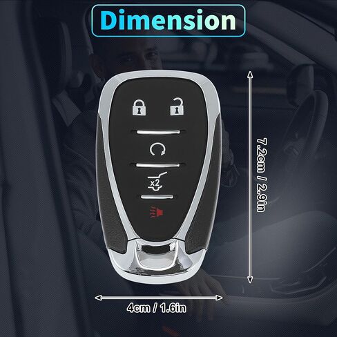 X AUTOHAUX HYQ4ES 434 ميجاهرتز استبدال مفتاح ذكي عن بعد للدخول بدون مفتاح فوب لسيارة شيفروليه بليزر كامارو تريل بليزر ترافيرس 2021 2022 2023 رقم 13522891/13522884 5 أزرار in Saudi Arabia