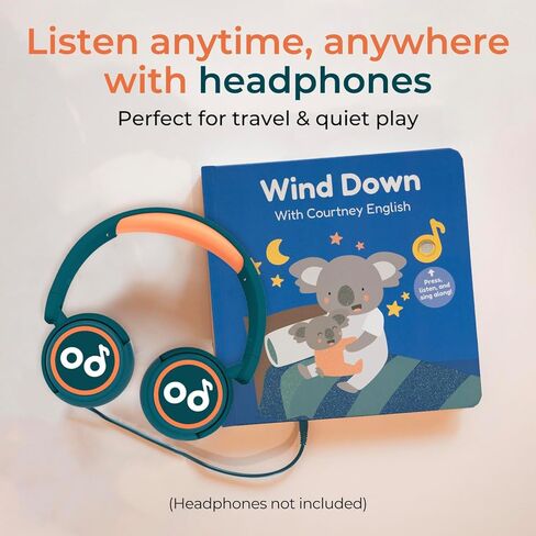 Cali’s Books Wind Down by Courtney English - Calming Bedtime Sound Book for Babies and Toddlers | Expert-Backed Sleep Routine with Soothing Music, USB-C Rechargeable | Interactive Bedtime Baby Book in Kuwait