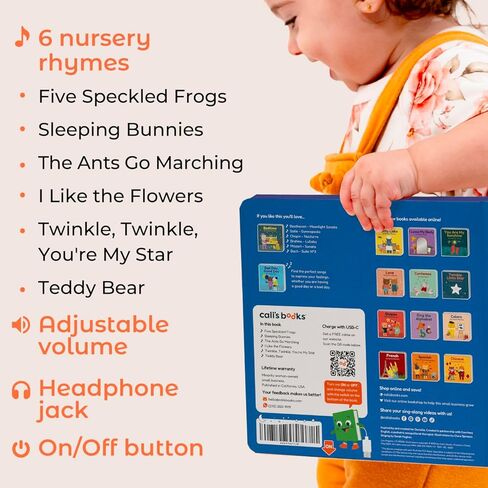 Cali’s Books Wind Down by Courtney English - Calming Bedtime Sound Book for Babies and Toddlers | Expert-Backed Sleep Routine with Soothing Music, USB-C Rechargeable | Interactive Bedtime Baby Book in Kuwait