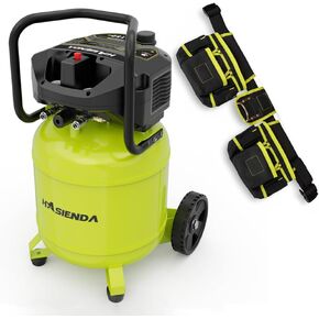 12 Gallon Workshop Air Compressor, 150 PSI Max, Oil-Free Vertical Compressor for Garage & Home, with a Long-Life Brushless Motor for Tire Inflation,Nailing, and Painting (Speed Square Bundle) in Saudi Arabia