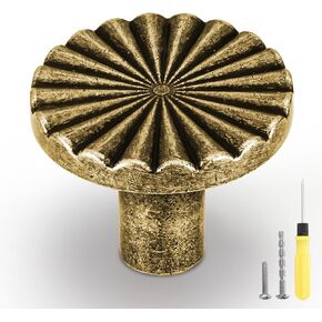15 Pack Antique Brass Cabinet Knobs & Drawer Pulls - Vintage Zinc Alloy Hardware for Kitchen, Closet, Wardrobe, Dresser - Furniture refinishing Easy Installation in Saudi Arabia
