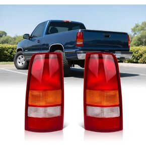 غطاء ضوء الذيل متوافق مع 1999-2002 Chevy Silverado 1500 2500 3500 99-06 GMC Sierra، مصباح الفرامل الخلفي للجانب الأيمن للراكب، المصابيح الخلفية تحل محل GM2801186، GM2801173 (بدون مصابيح/حزام) in Kuwait
