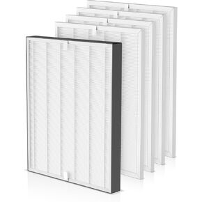 3000 Replacement Filters Compatible with Air Doctor 3000M Commercial Units 3000, Includes 1 High-Efficiency Filter and 4 Pleated Pre-Filters, Comparable to Part # ADF3001, ADF3010 in Kuwait