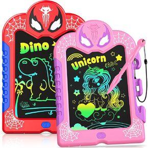 كمبيوتر لوحي للكتابة على شكل عنكبوت LCD للأطفال: لوحة رسومات الشعار المبتكرة الملونة ولوحة الرسم لعمر 3 4 5 6 7 8 سنوات للأولاد والبنات الصغار هدايا عيد الميلاد للأطفال من سن 4 إلى 6 سنوات in Kuwait
