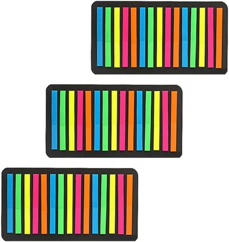 3 Pack 900 Sheets Ultra-Thin Index Stickers for Reading Marks and Office Messages, PET Transparent Sticky Notes in Saudi Arabia