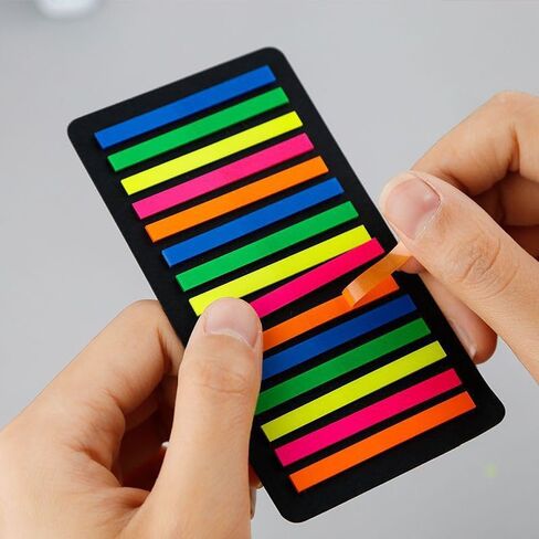 3 Pack 900 Sheets Ultra-Thin Index Stickers for Reading Marks and Office Messages, PET Transparent Sticky Notes in Saudi Arabia