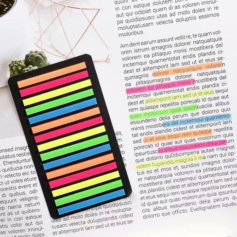 3 Pack 900 Sheets Ultra-Thin Index Stickers for Reading Marks and Office Messages, PET Transparent Sticky Notes in Saudi Arabia