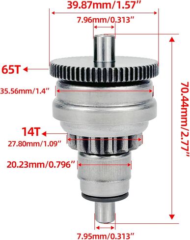 ATMT1-170 Starter Clutch متوافق مع GY6 49cc 50cc 139QMB 1P39QMB الصينية سكوتر الدراجة ATV Taotao JCL BMS Jonway Dongfang Tank Roketa Bendix in Saudi Arabia