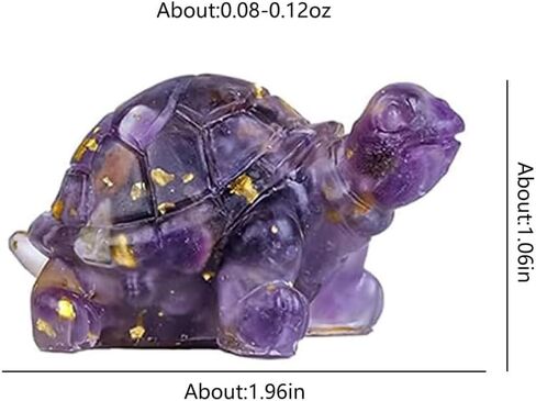Handcrafted Resin & Shells Turtle Statue Coastal Aquarium Decor with Natural Beach Theme, Zen Home Ornament for Turtle Lovers, Ocean-Themed Collector Gift Purple in Saudi Arabia