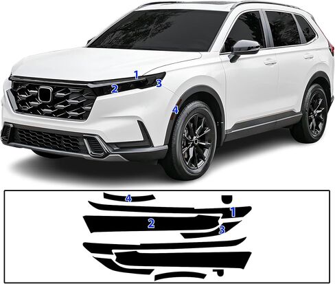 BOGAR TECH DESIGNS Full Headlight Taillight Tint Kit Compatible with Honda CR-V 2023-2025, Dark Smoke in Saudi Arabia