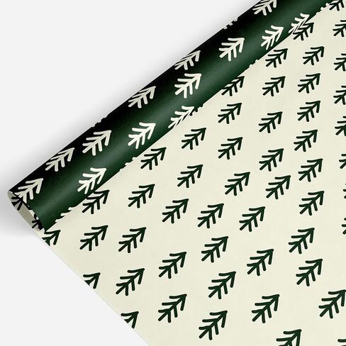 JarThenaAMCS Christmas Wrapping Paper -Mini Roll- 17 In x 32.8 Ft Green Xmas Tree Gift Wrap Paper for Holiday Birthday Party DIY Crafts in Saudi Arabia