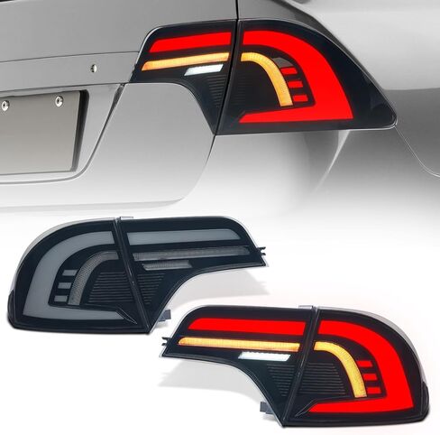 مجموعة مصابيح الذيل متوافقة مع Honda Civic Sedan 2006-2011، المصابيح الخلفية لسيارة سيدان من الجيل الثامن Civic ذات 4 أبواب، مصباح خلفي مع رسوم متحركة لبدء التشغيل، جوانب السائق والركاب، مدخن in Saudi Arabia