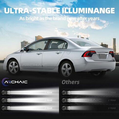 مجموعة مصابيح الذيل متوافقة مع Honda Civic Sedan 2006-2011، المصابيح الخلفية لسيارة سيدان من الجيل الثامن Civic ذات 4 أبواب، مصباح خلفي مع رسوم متحركة لبدء التشغيل، جوانب السائق والركاب، مدخن in Saudi Arabia