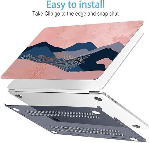 RuiHe.C Compatible with MacBook Pro 16 inch Case 2020-2019 Release,Model A2141, with Touch Bar Touch ID, Plastic Hard Shell Case & Screen Protector & Keyboard Cover-Mountain peak3 in Saudi Arabia