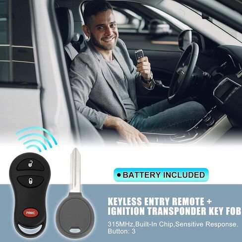 X AUTOHAUX 2 مجموعة 315 ميجا هرتز GQ43VT17T دخول بدون مفتاح عن بعد الإشعال المستجيب مفتاح فوب لدودج لرام 1500 2500 3500 بيك اب 2002-2005 64 رقاقة 3 أزرار 2 مجموعة in Saudi Arabia