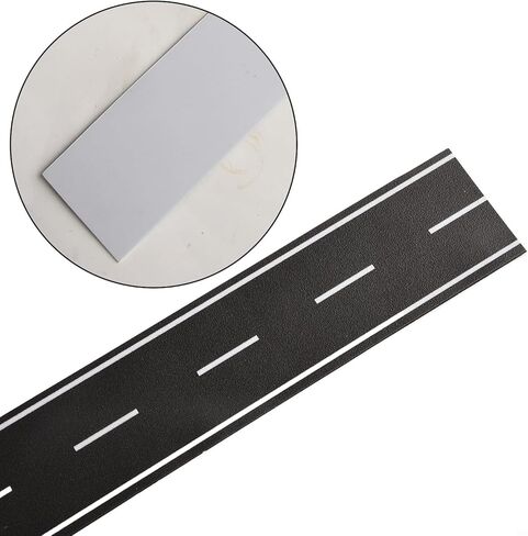 5 Pcs N Scale 1:160 Black Road Strips 40mm x 500mm, Self-Adhesive Model Railroad Scenery for Easy Layout Customization in Saudi Arabia