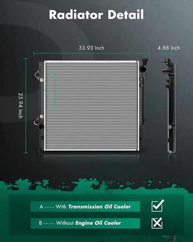 SCITOO 2580 المبرد صالح 2003-2009 لتويوتا ل 4 عداء 4.0L 2007-2014 لتويوتا ل FJ كروزر 4.0L in Kuwait