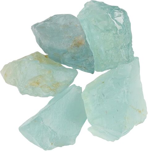 5 قطع من أحجار الزبرجد الزرقاء الخام الطبيعية، أحجار بالجملة، بلورات شفاء الشاكرا، أحجار خشنة كبيرة الحجم، إمداد فضفاض، صناعة المجوهرات بنفسك، تغليف الأسلاك، حجر بخت شهر مارس in Kuwait