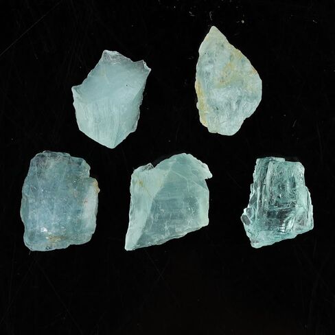 5 قطع من أحجار الزبرجد الزرقاء الخام الطبيعية، أحجار بالجملة، بلورات شفاء الشاكرا، أحجار خشنة كبيرة الحجم، إمداد فضفاض، صناعة المجوهرات بنفسك، تغليف الأسلاك، حجر بخت شهر مارس in Kuwait