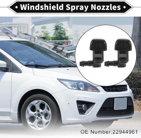 2 Pcs Front Windshield Washer Nozzle 2 Pcs Gasket for Chevy Colorado 2015-2023 Windshield Spray Nozzles Wiper Spray Washer Jet No.22944961 Black in Saudi Arabia