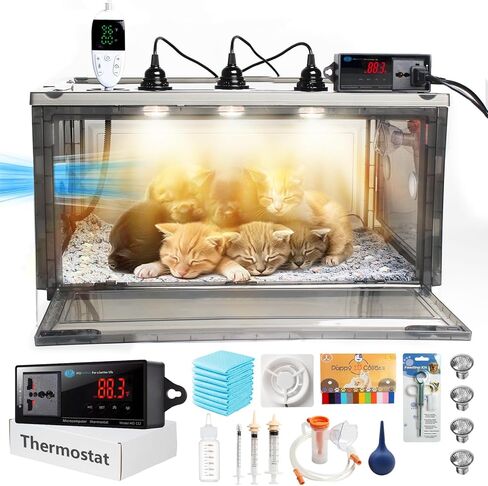 Puppy Incubator - Incubator for Puppies with Heating and Fan Features, Kitten Incubator,Puppy Incubator for Dogs, Incubator for Newborn Puppies and Kittens in Saudi Arabia