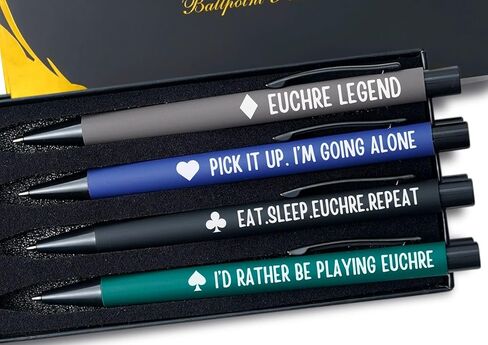 InnoBeta Euchre Gifts, Ballpoint Pen Set of 4 in Saudi Arabia