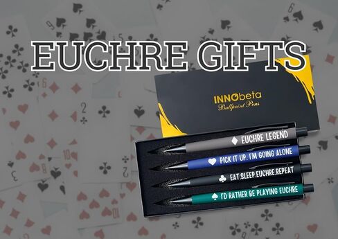 InnoBeta Euchre Gifts, Ballpoint Pen Set of 4 in Saudi Arabia