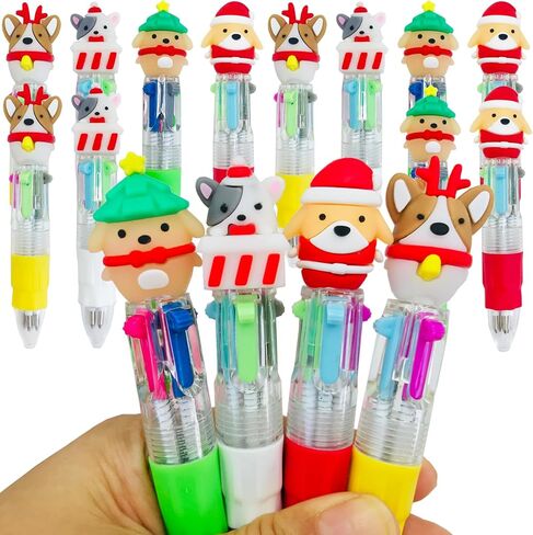Mini Christmas Multicolor Pen in One 4-in-1 Cute Bulk Fun Pens Assorted Ink Kawaii Ballpoint Pens for Winter Holiday Office Home Supplies(Christmas Style 2) in Saudi Arabia