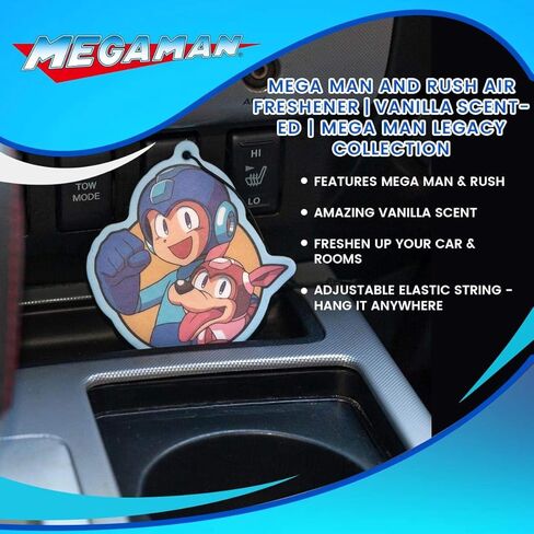 Mega Man and Rush Air Freshener | Vanilla Scented | Mega Man Legacy Collection in Saudi Arabia