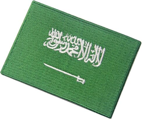 Saudi Arabia Flag Patch Embroidered Applique Iron On Sew On Arab National Emblem in Saudi Arabia