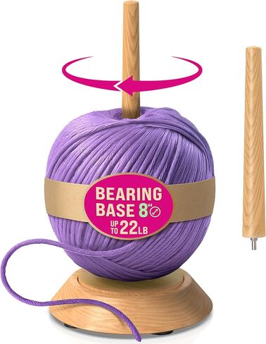 BARVA Weighted Large Yarn Holder Advanced Bearing Twirling Mechanism Knitting Ball Stand Crochet Storage Crocheting Spindle Dispenser Knit Accessories Crocheter Gifts in Kuwait
