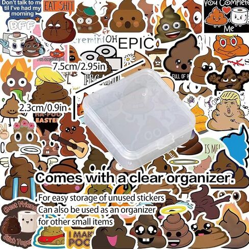 BEINME 60 Pieces Funny Sticky Notes, Cute Cartoon Gag Sticky Notes Vinyl Waterproof Stickers for Laptops, Cell Phones, Mugs, Journals, Dangerous Bar Stickers Student Rewards Funny Prizes in Saudi Arabia
