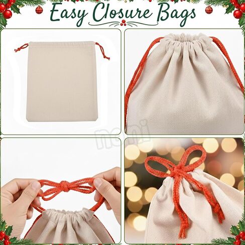 Noni Custom Christmas Santa Sack | Personalized Santa Sack with Initial & Name for Kids | Personalized Christmas Gift Bag | Monogrammed Drawstring Bag | Holiday Decor 5 in Saudi Arabia