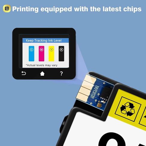 خراطيش حبر 936e 936XL مع رقاقة بديلة عالية الإنتاجية لحزمة التحرير والسرد لخراطيش الحبر HP 936 لطابعة HP OfficeJet Pro 9120e 9125e 9122e 9135e 9110b 9128e 9130e 9130b ذات التنسيق العريض 9730e (4 عبوات) in Kuwait