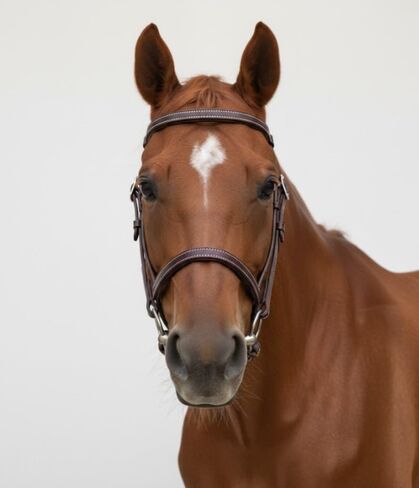 غطاء رأس الحصان الغربي من جلد Latigo ذو خياطة مزدوجة in Kuwait