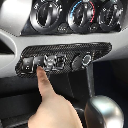 Compatible with Toyota Tacoma 2011 2012 2013 2014 2015 Car Center console cigarette lighter panel Interior Car Accessories (Black Carbon Fiber) in Saudi Arabia