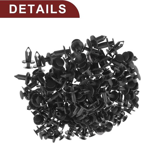 Car Front Fender Skirt Clip for Ford Escape 2008-2012 Durable No.N807389S/21030249/6503598 | Bumper Push Type Plastic Retainer Rivets Black 25 Pcs in Saudi Arabia