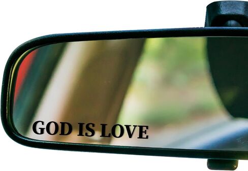 3 Pcs Eyes On Jesus Rearview Mirror Stickers, Christian Decal for Mirror Window Bumper Laptop, Vinyl Tumbler Affirmation Reminder Faith Religious Stickers, Bible Verse Christian Gift (Black) in Saudi Arabia