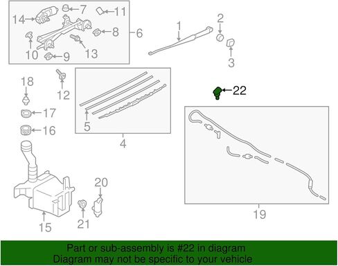 Subaru Windshield Washer Nozzle - 86636FJ030 in Saudi Arabia